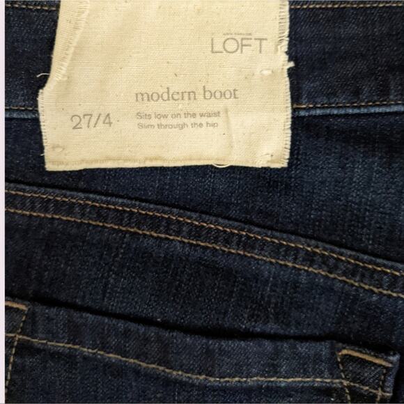 LOFT Modern Boot Dark Wash Jeans - Picture 4 of 6